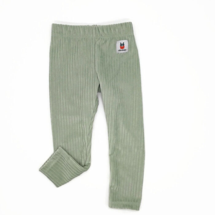 Kordbársony középvastag leggings-menta