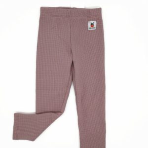 Waffel középvastag leggings-fáradt rózsaszín