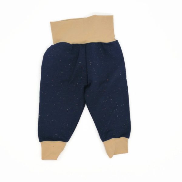 Sötétkék (konfettis) bolyhos futter nittagatyó