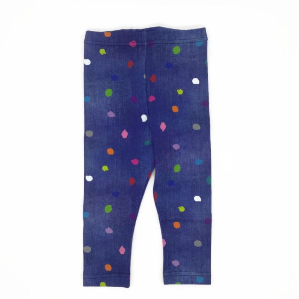 Középvastag leggings-pöttyös farmer hatású