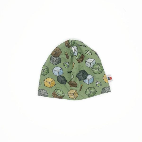 Vékony zöld kockák sapka