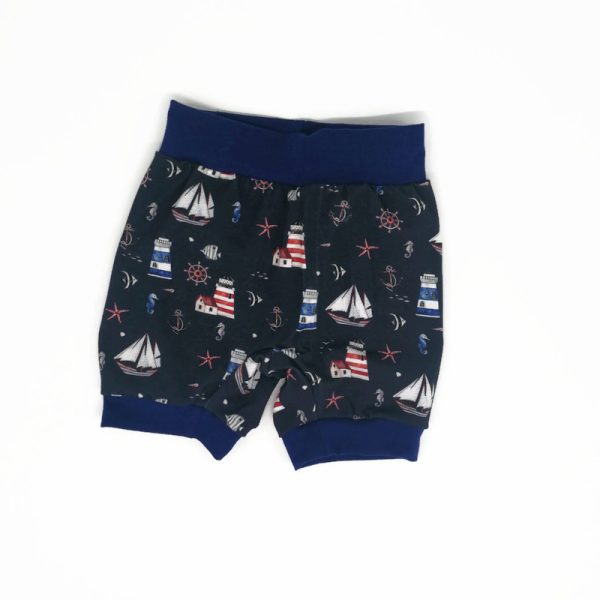 Vitorlás jersey rövid nittagatyó - királykék passzéval