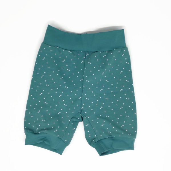 Zöld-fehér háromszöges rövid nittagatyó