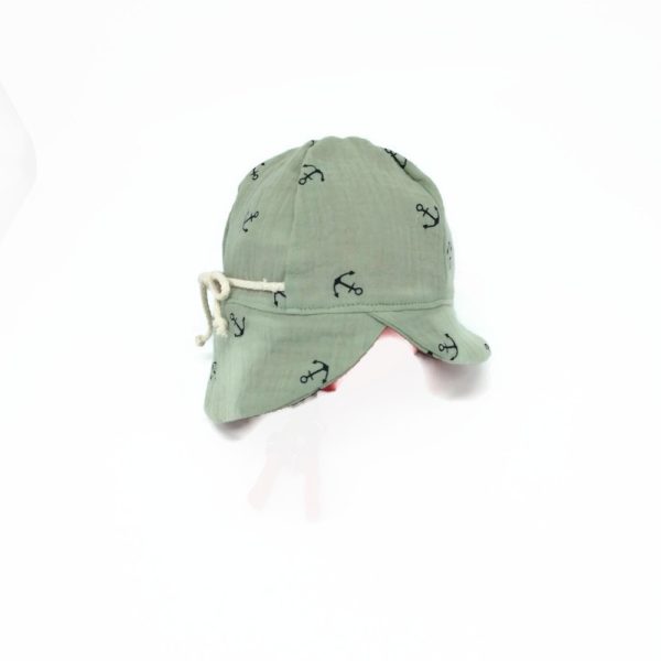 Duplagéz napkalap-zöld horgonyos