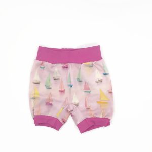 Rózsaszín vitorlás jersey rövid nittagatyó