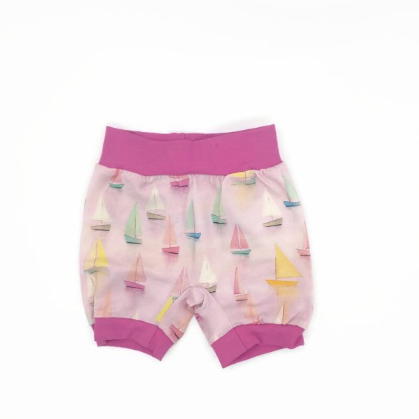 Rózsaszín vitorlás jersey rövid nittagatyó