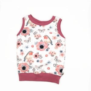 Pamut pillangós,virágos mellény